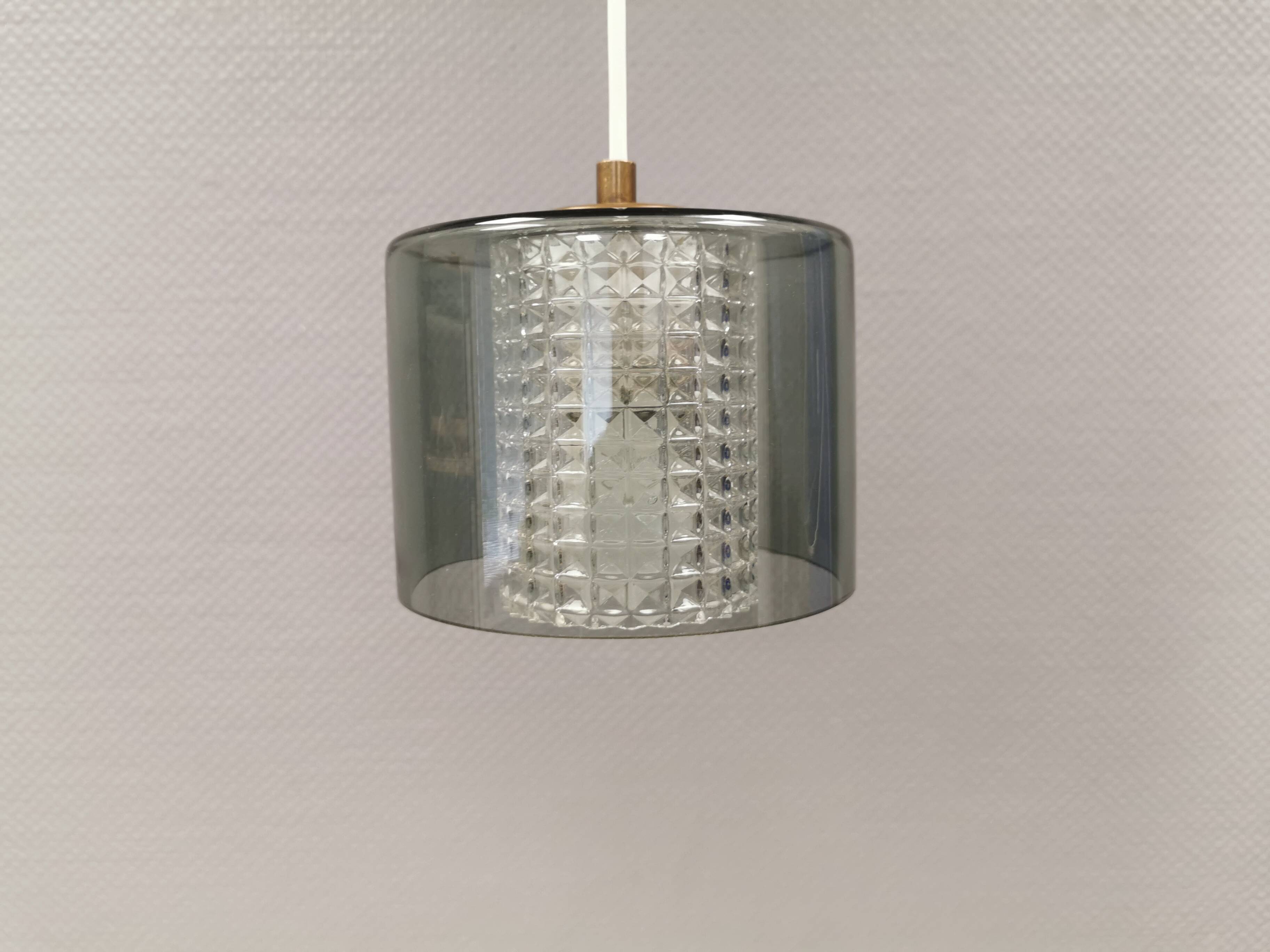 Swedish hanging lamp from Orrefors glassworks