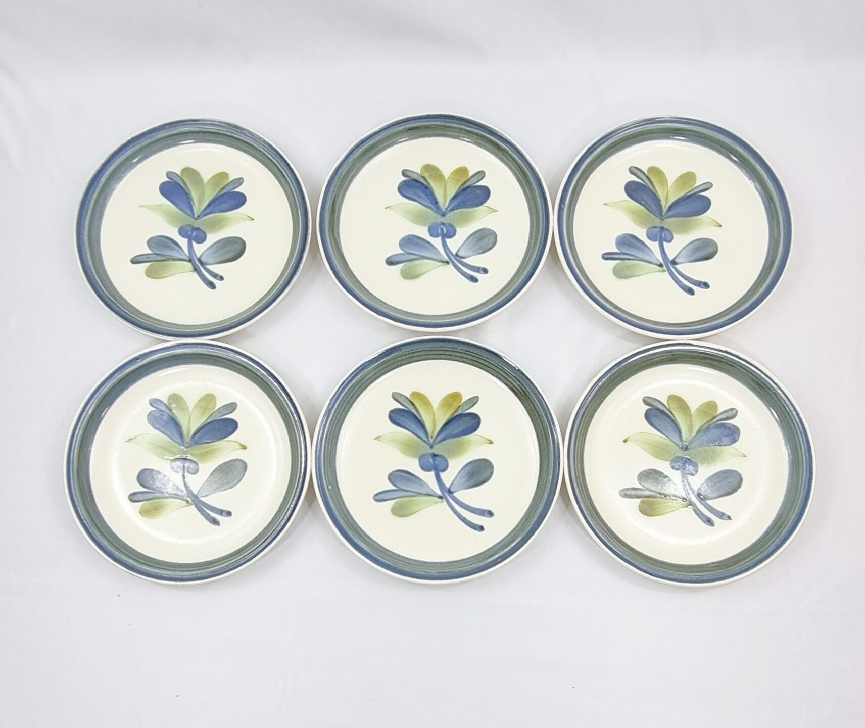 6 vintage plates Gien decorations Nairobi blue