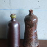 2 vintage ceramic bottles