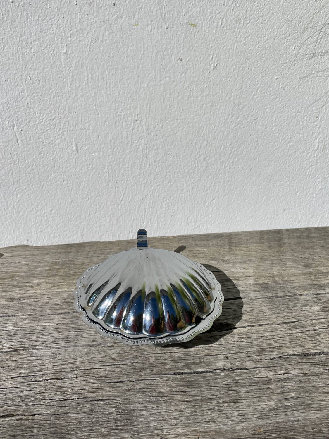 Metal butter dish shell