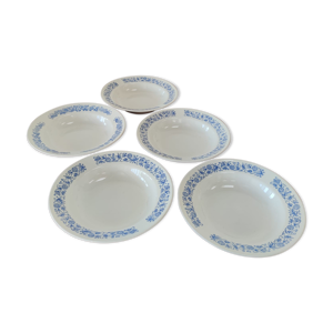 set de 5 assiettes creuses
