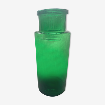 Vase - apothecary bottle in green glass