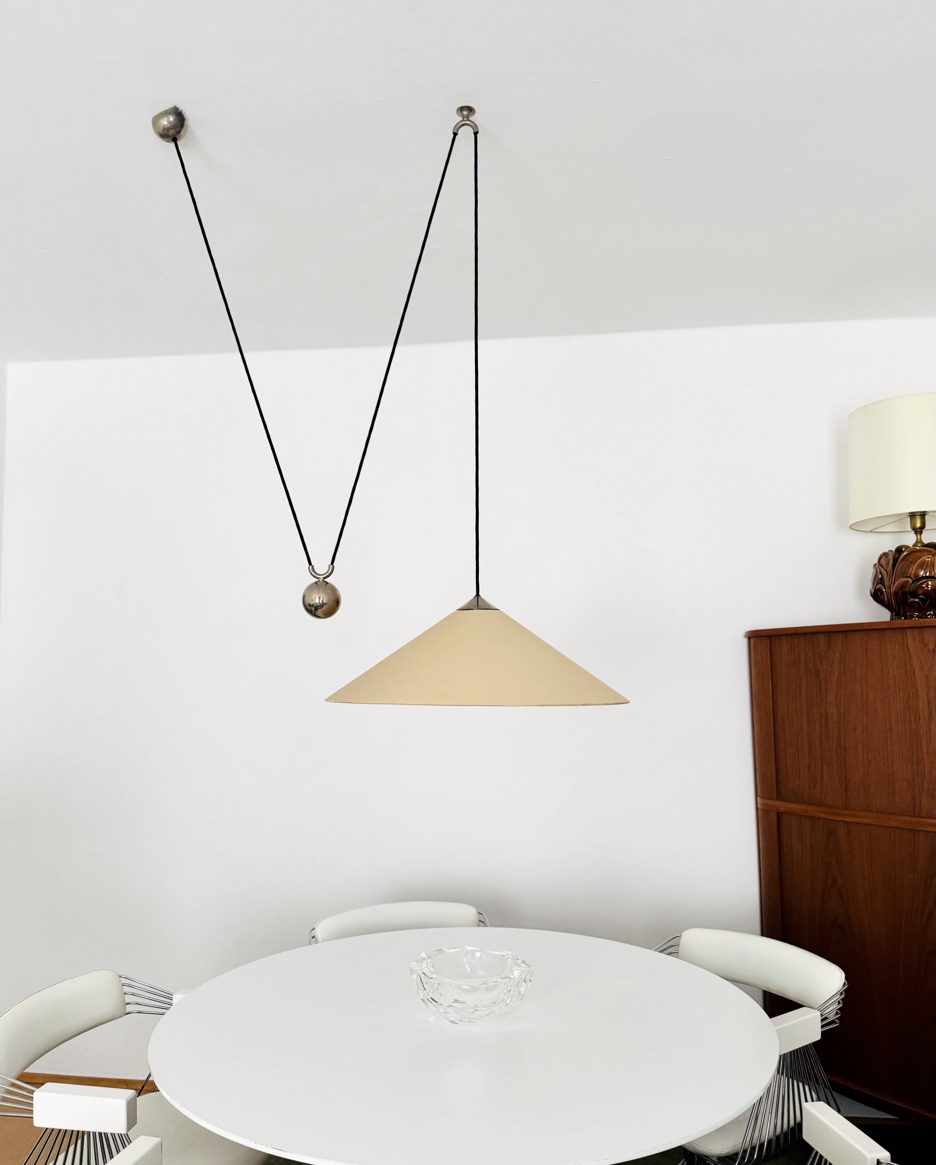 Large Adjustable Pendant Lamp with Counterweight by Florian Schulz