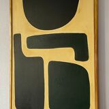 Abstract oil painting on canvas