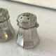 French pewter salt and pepper shakers set Etains du Manoir with origin