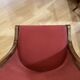 Suite de 6 chaises gondole style Empire en velours rouge