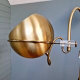 Eyeball double arc floor lamp in brass, GEPO (Netherlands), 1970s
