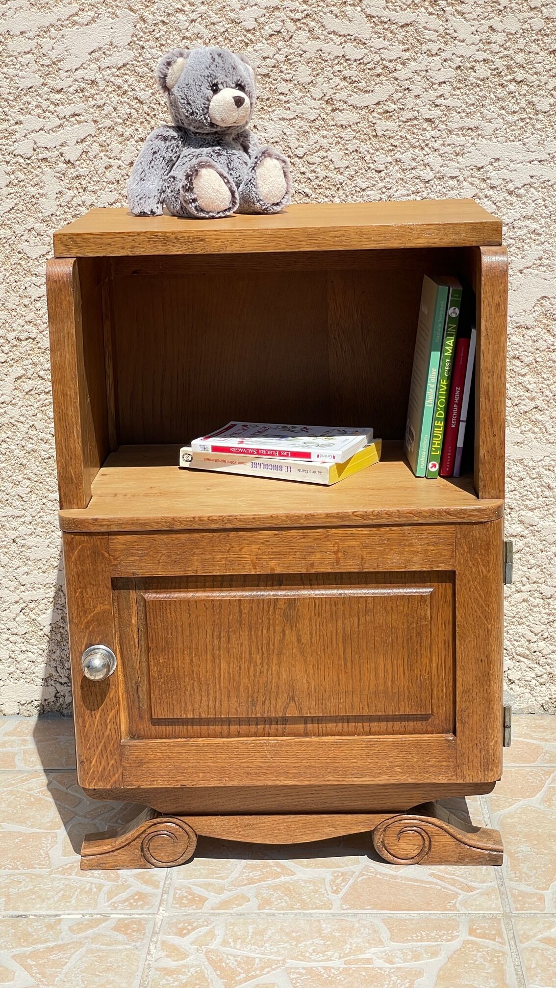 Small furniture bedside 30s solid oak
