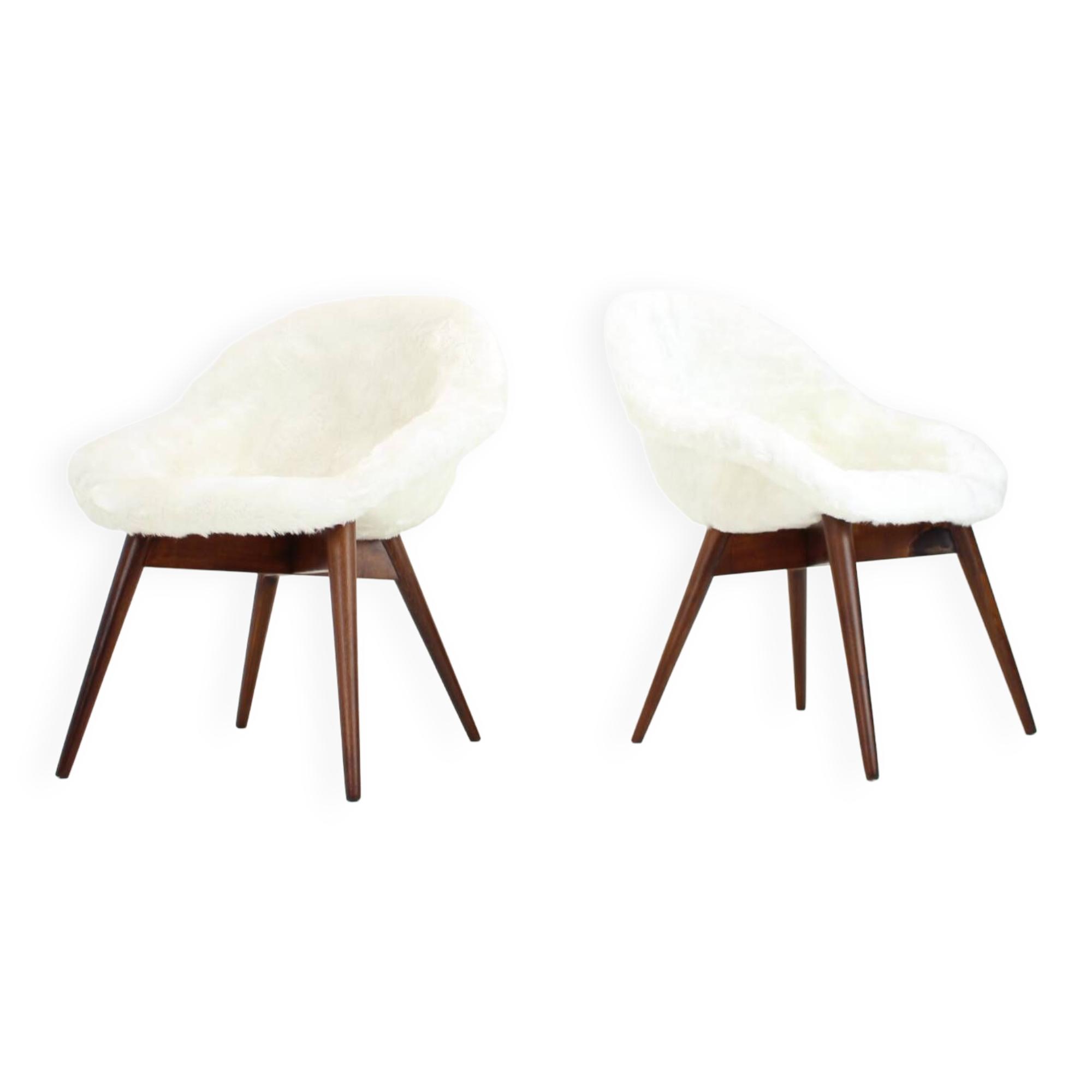 Pair of Restored Lounge Chairs by Miroslav Navratil, 1960s