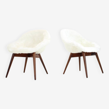 Pair of Restored Lounge Chairs by Miroslav Navratil, 1960s