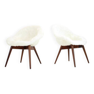 Pair of Restored Lounge Chairs by Miroslav Navratil, 1960s