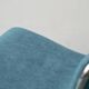 Set of 4 vintage metal and blue fabric chairs, 1970s modernist