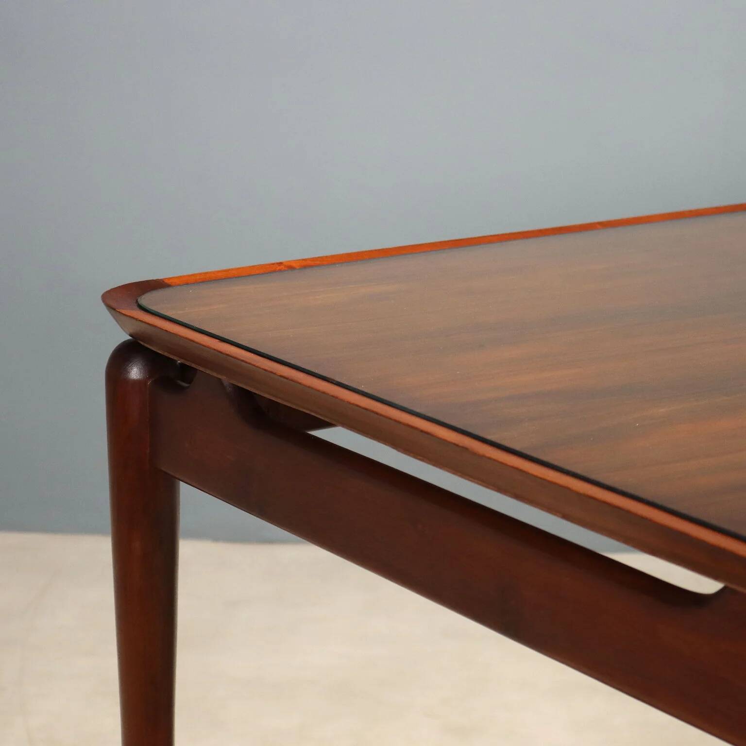 Table à manger vintage en teck, design italien, années 1950-1960