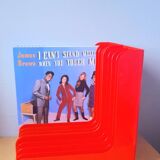 Ranges vinyles 33t en plastique orange 70s