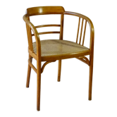 Fauteuil Thonet N°B93 canné à neuf, désign Siegel 1920