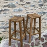 Tabouret chêne paille