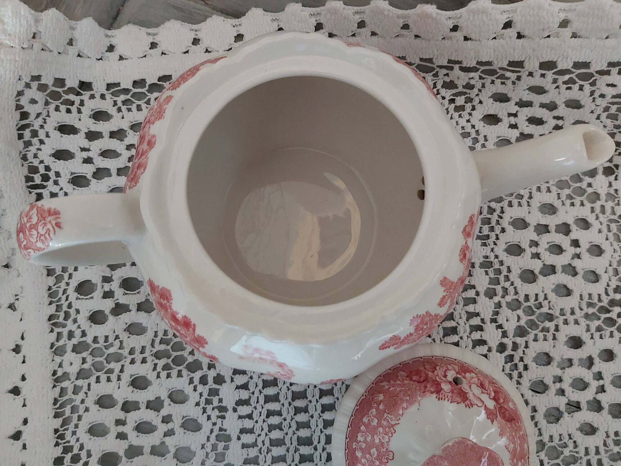 English porcelain teapot adams english scenic