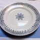 Assortment of 6 old blue flat plates
