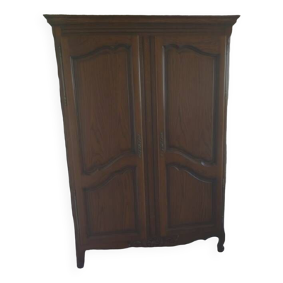 Armoire ancienne, armoire style Louis XV en bois massif
