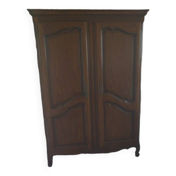 Armoire ancienne, armoire style Louis XV en bois massif