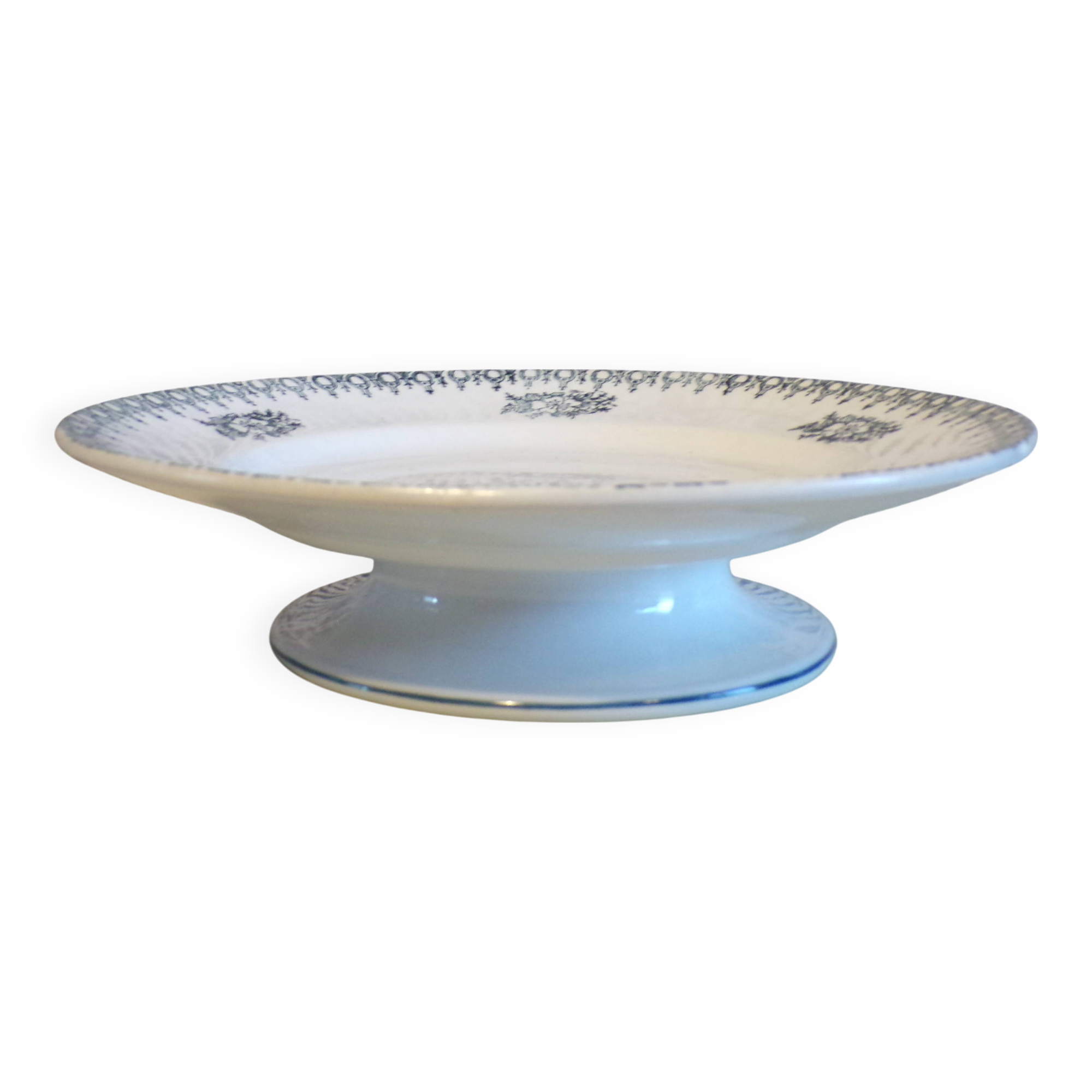 Old iron earth compote bowl St Amand 4011