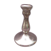 Bougeoir ancien verre soufflé eglomisé mercurisé XIXe