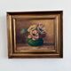 Vintage original floral oil painting, signed flower art