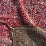 Large modern Berber Boujad rug in pink wool.
