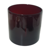 Beautiful Red Cylindrical Vase in Blown Glass