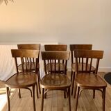 set of 6 bentwood bistro chairs from the 1950s