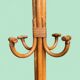 Vintage 1970s rattan parrot coat rack