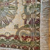 Algiers silk tablecloth, early 20th century, floral motifs enhanced with gold thread, handmade