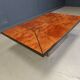 Table basse de bar cachée vintage en bois de ronce, années 1970