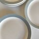 Set de 8 assiettes à dessert en faience de Salins 1960