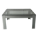 Table basse en aluminium et verre minimaliste de style moderniste du milieu du siècle, années 1970.