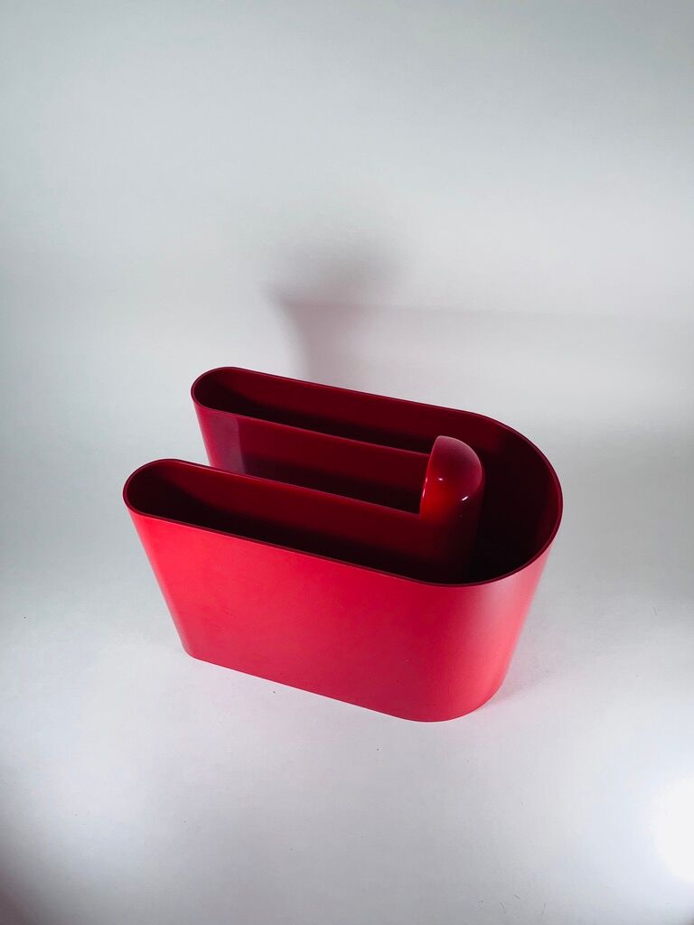 Rodolfo Bonetto for Bilumen magazine holder 1960 space age made in Italy