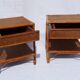 Pair of cane bedside tables