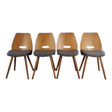 Set of 4 Lollipops chairs, Jiràk design, 1960s