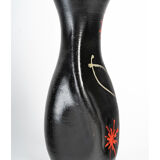 Vase en terre cuite peint, design 1950-1960