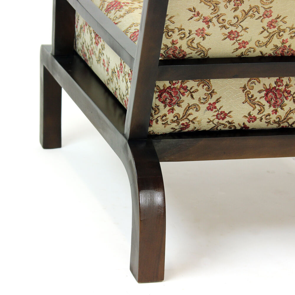 Chaise de salon vintage en bois, Tchécoslovaquie Circa 1950