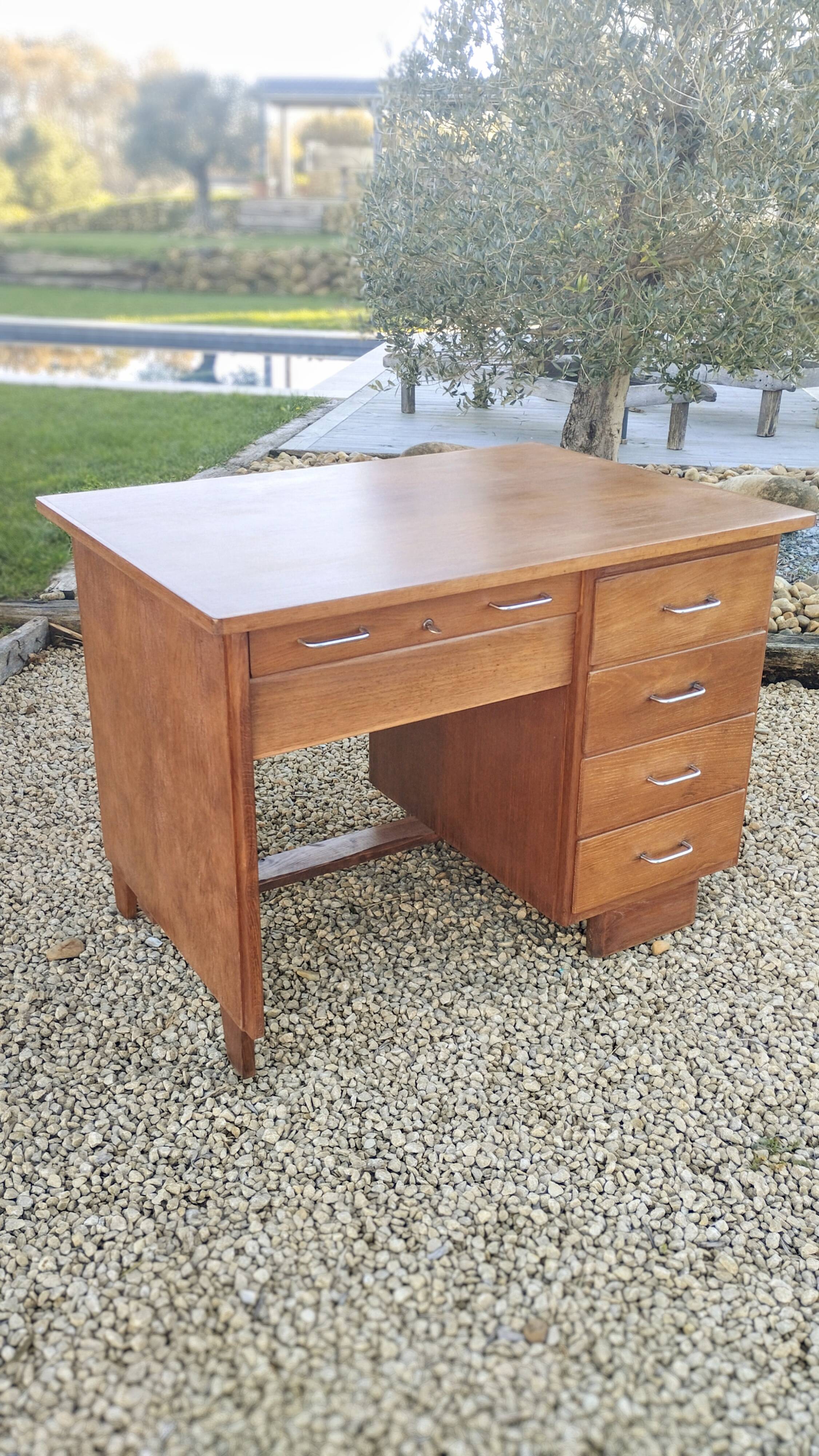 Mid-century teacher's desk.