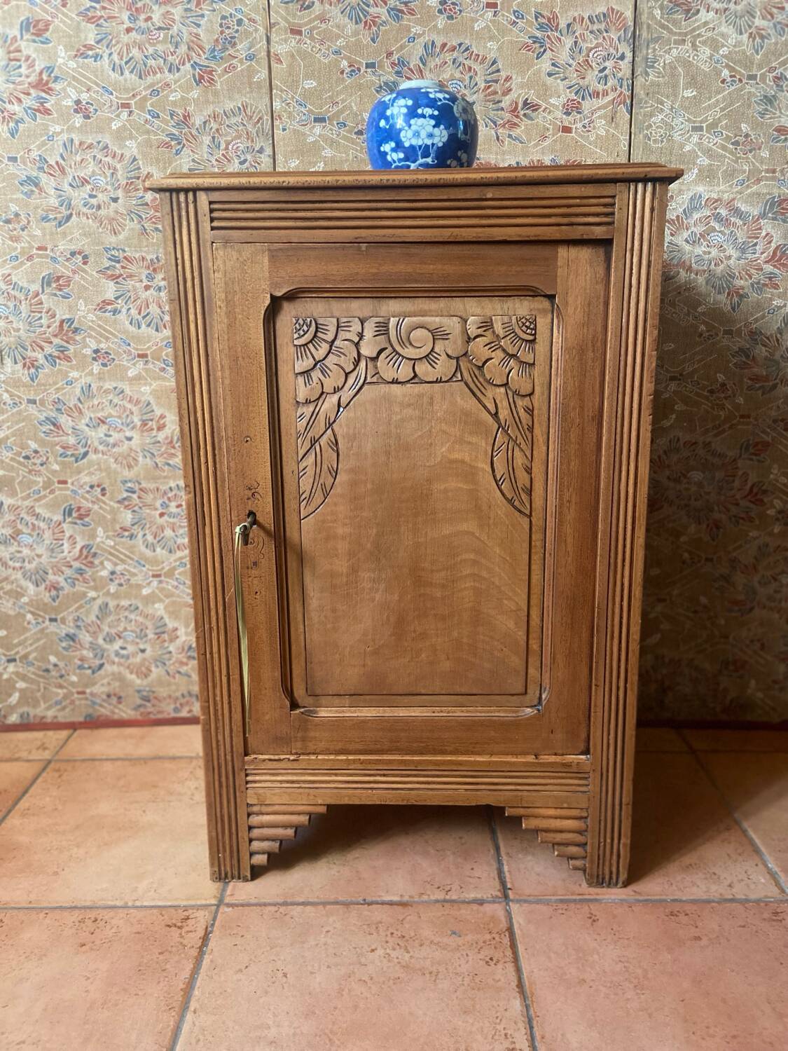 Antique Art Deco walnut sideboard