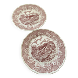 2 English Landscape serving dishes