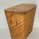 Pencil reed rattan bamboo chest or trunk, 1950s-1960s