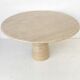 Table circulaire travertin