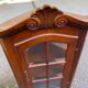 2-part corner display cabinet, English Victorian mahogany, 20th century