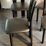 Ensemble de 4 chaises post-modernes brutalistes