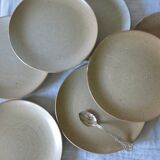 7 “Grès village France” dessert plates in very good condition