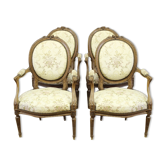 Suite of four Louis XVI armchairs