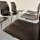 Set of 6 wooden and chrome chairs, Pagholz design from the 80s, vintage Pagwood.